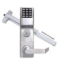 Alarm Lock Trilogy ETDLS1G Panic Exit Trim Keypad Digital Lock w/ Audit Trail / Satin Chrome 26D - F ALL-ETDLS1G-26D-V99